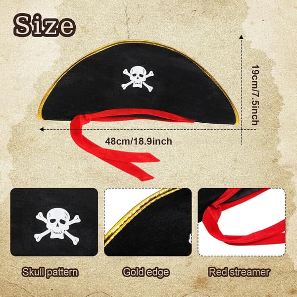 5 stk piratkostymesett for Halloween Cosplay | Medium Medium