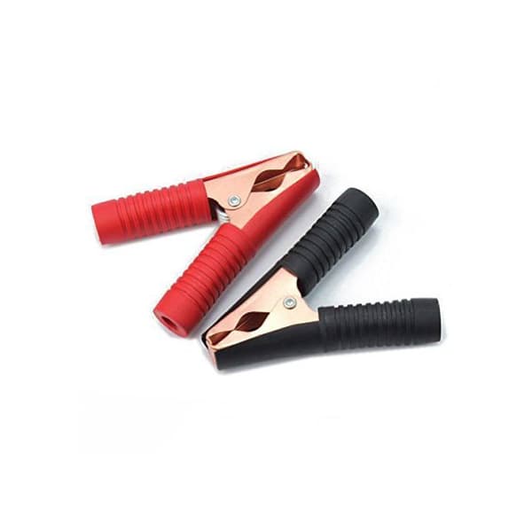 Alligator Clips for Quick Start Booster Battery Charger (Black + Red) 2 pcs, 200A