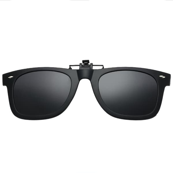 Clip-on sunglasses attach to existing glasses - Brown