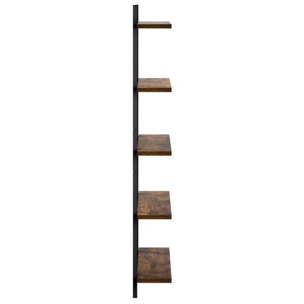 Vegghylle Røkt eik 60,5 x 13,5 x 102,5 cm Konstruert tre