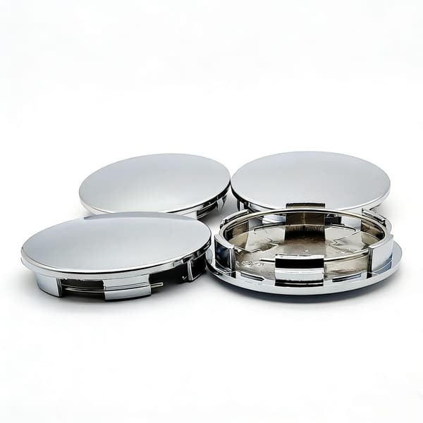 4-pakning senterkopper – hjulnavsmerke sølv 68mm（BT） Sølv 68mm Sølv 68mm Silver Silver