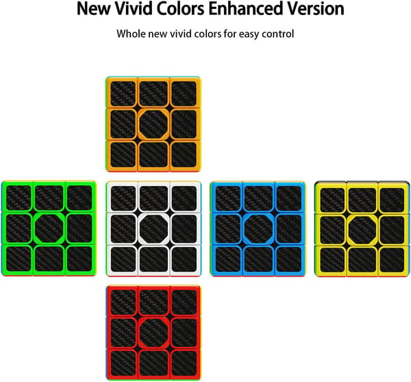 3x3 Speed Cube, Kolfiber 3x3 Magic Cube, Snabbare än O