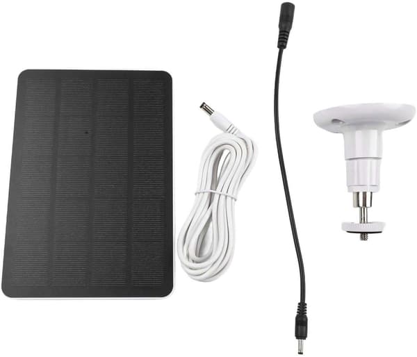 Lading av sikkerhetskameraer 3 meter ring solcellepanel for 4W 5V med kabel, kompatible systemer (hvit) hvit White