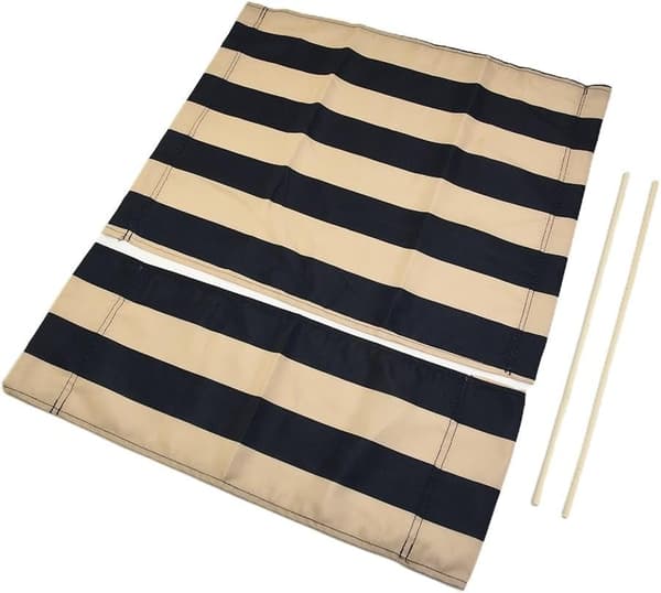 Regissørstol laget av stoff, og til striper (1 sett) erstatningslerretstrekk, sammenleggbart i polyester, klassisk blått og hvitt