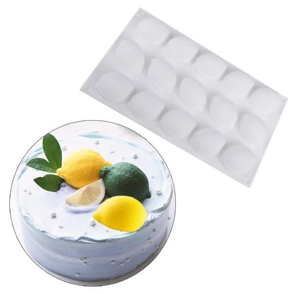 3D Frugt Citron Silikoneform Dekoration Mousse Dessert Bageform DIY