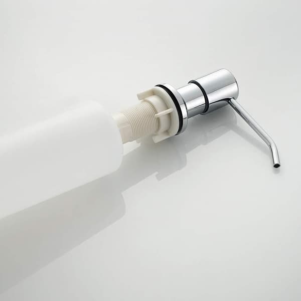 Silver Diskbänk Tvåldispenser 500ML, Flytande Pump Diffuser, Dold Diskmedelsdispenser, Krom