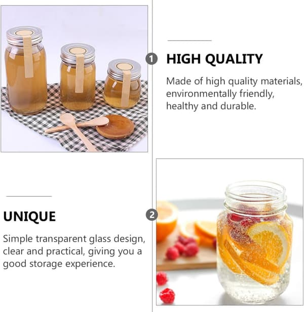 6 stycken förseglade syltburkar 500 ml glasflaskor matförvaringsbehållare