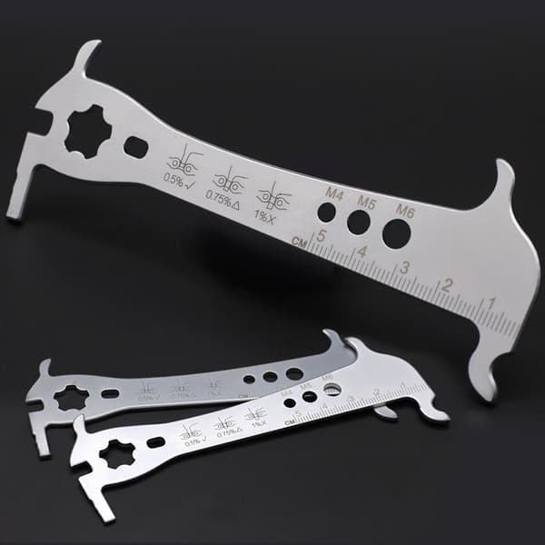 1 Piece Bicycle Chain Wear Indicator Tool Repair Ruler Stainless