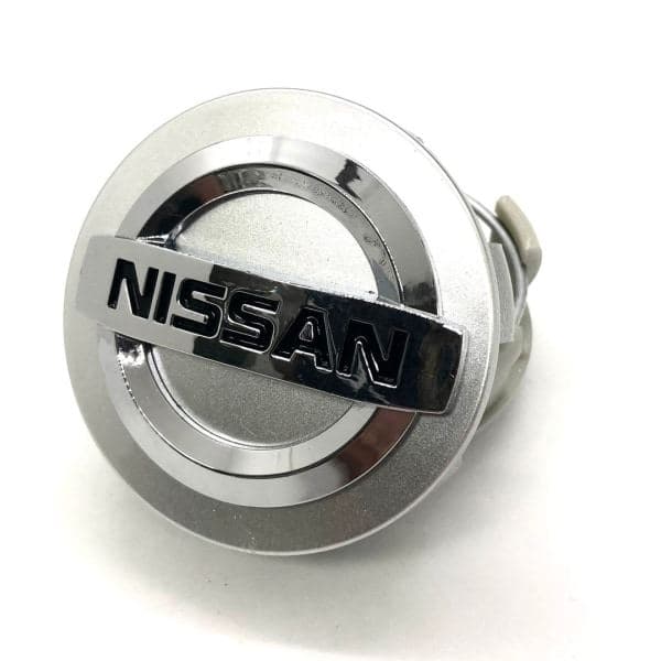 4-pak Nissan Navkapsler / Fælgemblemer - 54mm Sølv