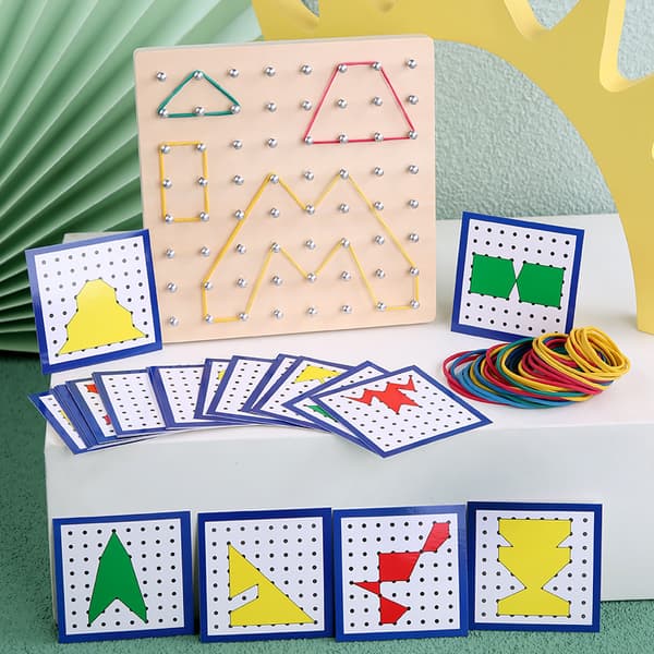 Trægeoboard Matematisk Manipulativt Materiale Array Blok G