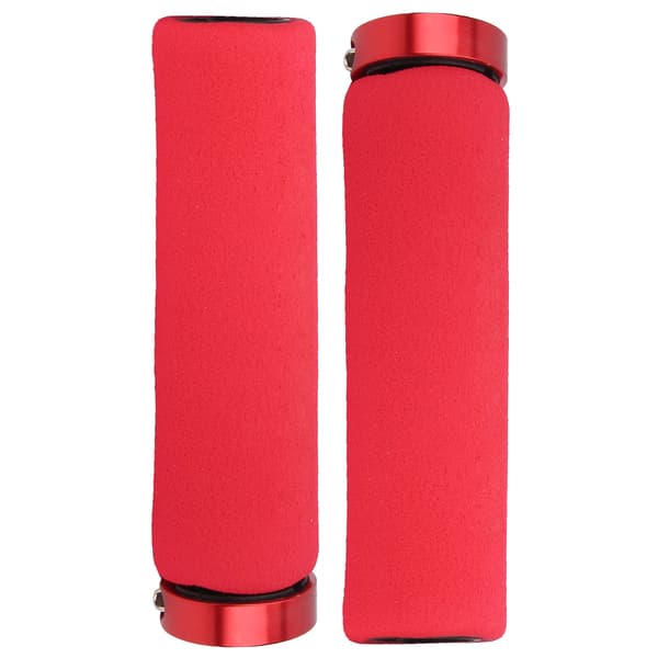 Comfortable Sponge Handlebar Grips Lock On Red Bicycle Grips Red Rings Riding Accessories