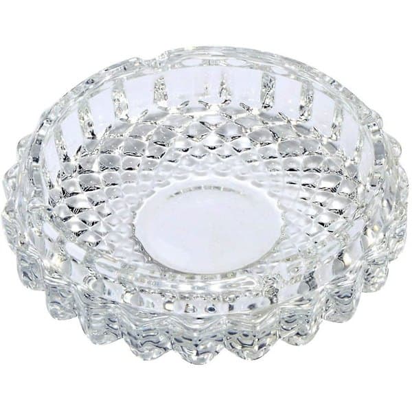 Rund glasaska