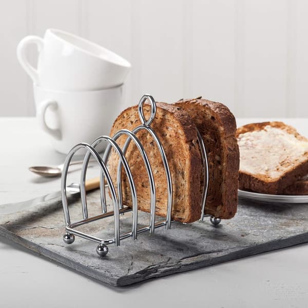 Grill - brød 6 skiver Kromdesign med kuleføtter og håndtak