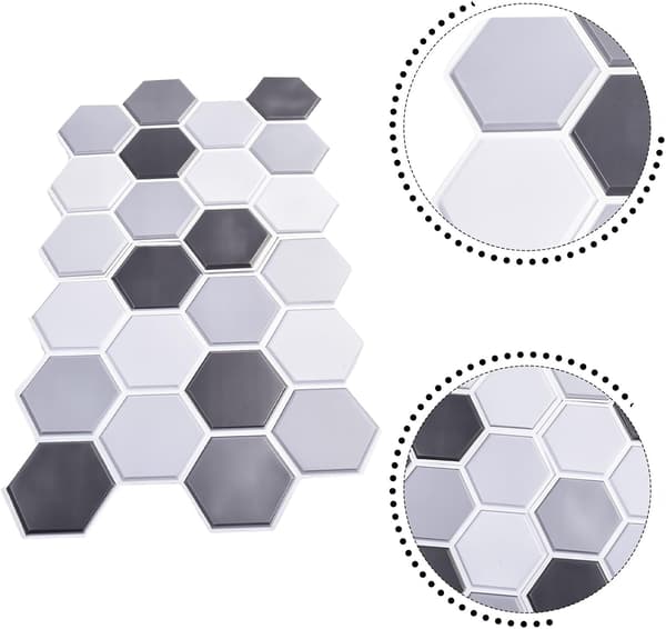 Easily Update Your Space with Stylish and Waterproof Tile Stickers for Kitchen and Bathroom (10 Pieces)
