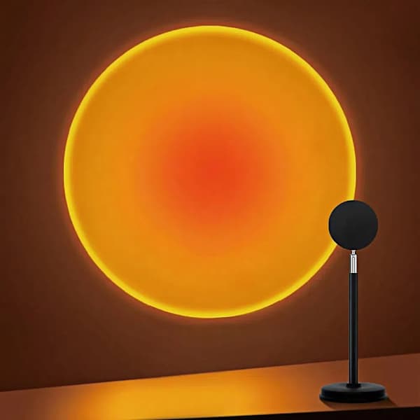 Atmospheric Sunset Lamp, Projection Lamp, 180 Degree Rotating Sunset Projection Lamp Floor Lamp with Tripod