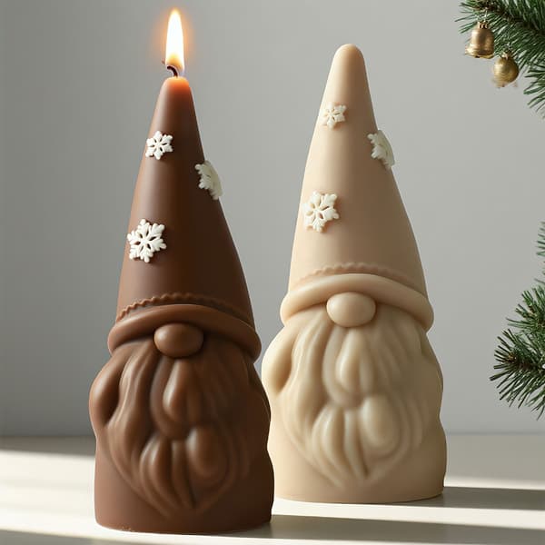 Nisser Silikoneform Juleharpiksforme Lysforme Gipsforme