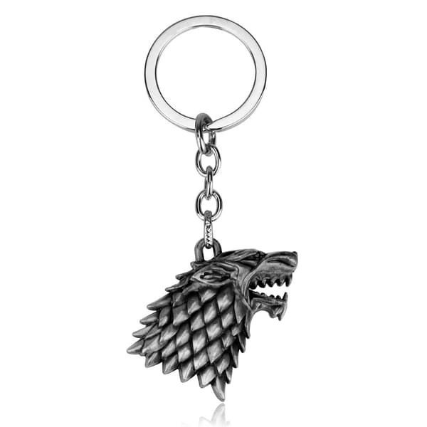 Antikk kobber - GAME OF THRONES -  \"Stark \" 3D-nøkkelring