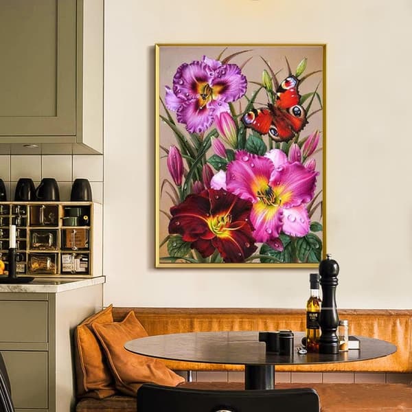 Diamantmaleri-sett Diamantmaleri Blomster Diamantmaleri