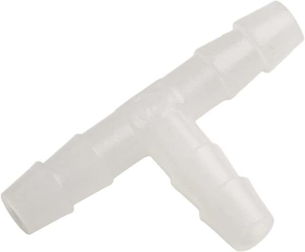 Sikker PE Akvarieadapter Luftpumpeslangeforbindelse, T Diameter 10 STK Hvid Egnet til Flere Størrelser, 4~8mm (4mm)