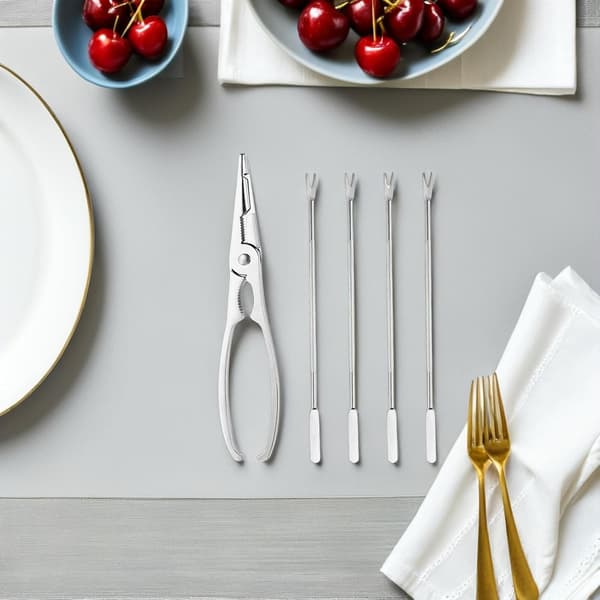 Stainless Steel Crab Tools for Eating Silverfish and Shellfish, Crab Shell Crackers for Eating Seafood