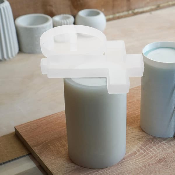 Large Silicone Cross Mold with Base for DIY Aromatherapy Candle Holders, Plaster Casting Mold