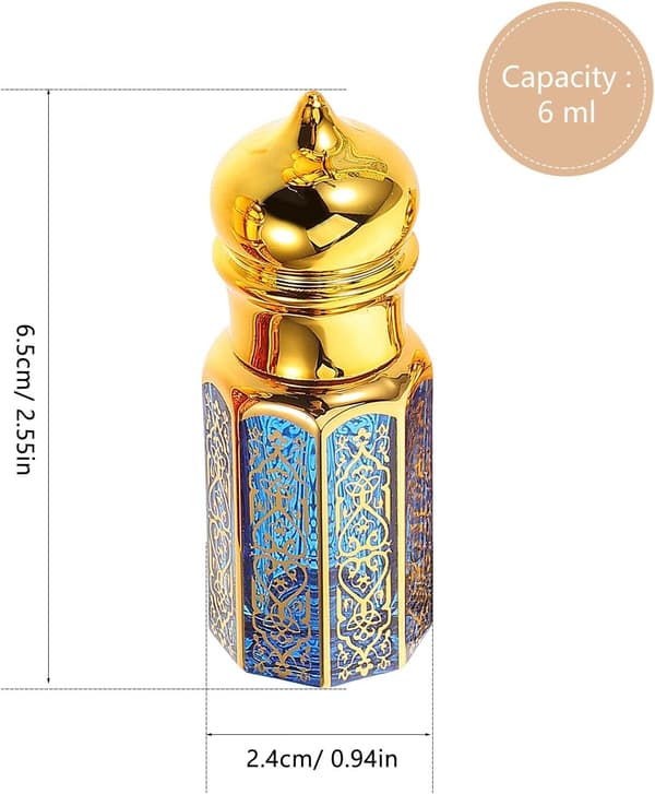 4-pack 6 ml påfyllningsbara parfymflaskor i glas för resor