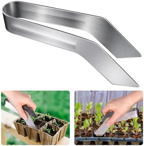17 cm plantepincet til haveplanter, rustfrit stål, plantningsværktøj til planter