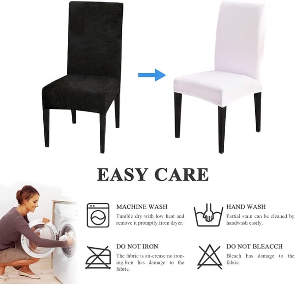 Stretch Stolsöverdrag Set om 4 Matsalsstolsöverdrag Universal W