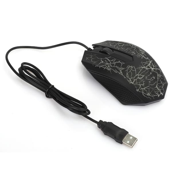 Wired Optical Professional Gaming Mouse for LOL Colorful Backlight Computer Mice A30 Black A30