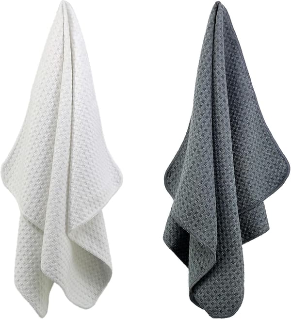 Premium mikrofiber kökshandduk våffelväv, 6-pack