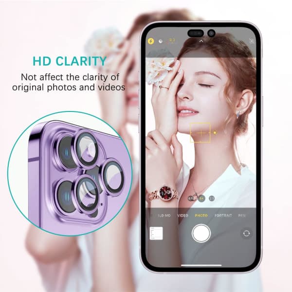Bakre kamerahus kompatibelt med iPhone 14 Pro/14 Pro Max, H