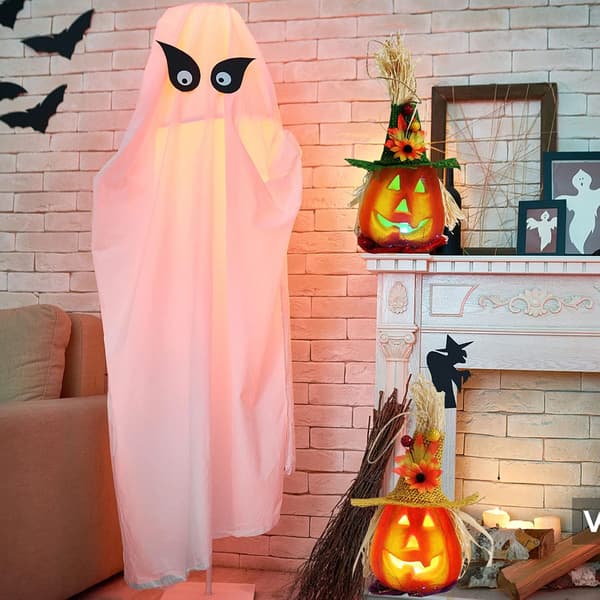 2 stk Halloween skum græskar lanterne Jack græskar blinkende lanterne