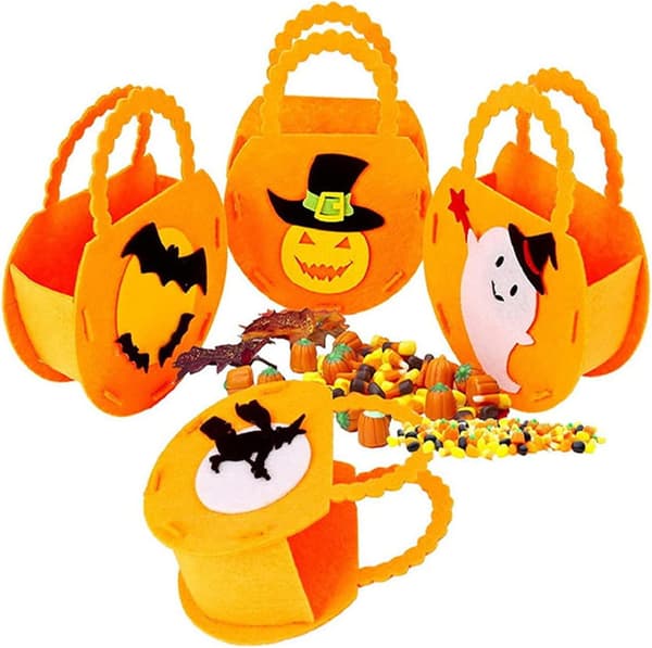 8-pack South Tote Bag Jack-O-Lantern DIY Lantern Decoration Handheld Lantern Non-Woven Lightweight Candy Bag
