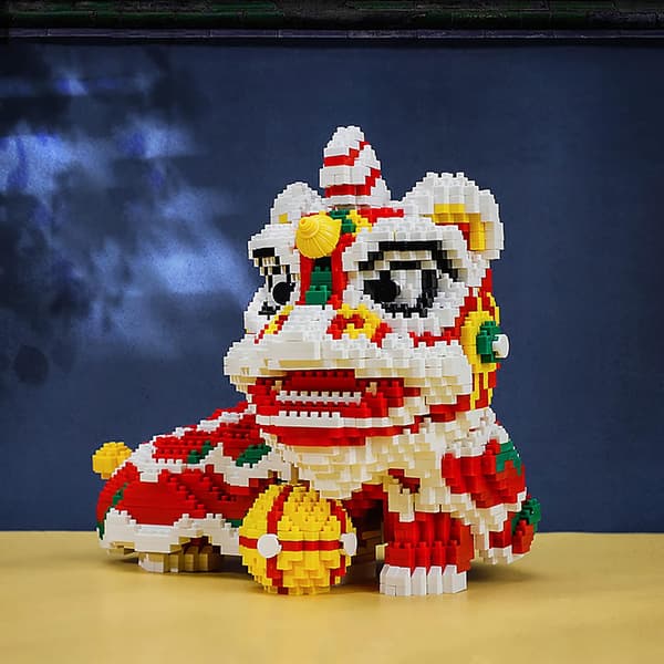2612 kpl Micro Building Blocks -setti, Mini DIY 3D -rakennuspalikat (Leijona)