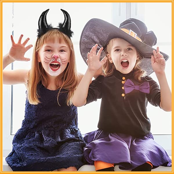 Demon oksehorn hodebøyle 2 stk Halloween kostyme hodeplagg