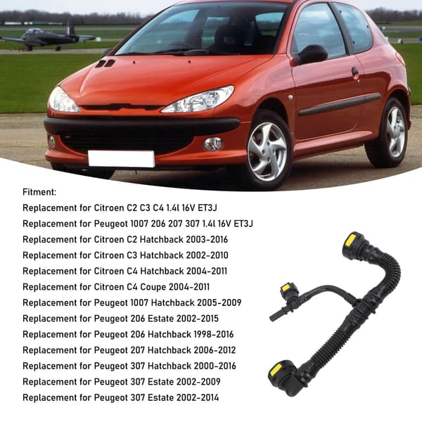 Crankcase Ventilation Hose 1192WZ Excellent Seal, Elasticity, Lightweight Engine Crankcase Ventilation Pipe, Replacement for Peugeot 206 Estate
