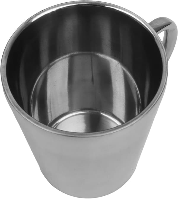 Krus designet til kaffe, te og udendørs - Dobbeltvægget 300ML rustfrit stål til mælkeaktiviteter med holdbarhed (Sølv) Sølv Silver