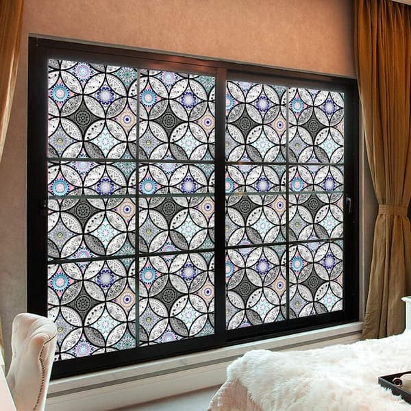 1PC Mandala Pattern Decorative Window Film, Decorative Window Film