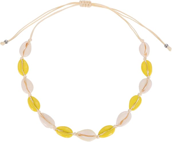 Snäckhalsband Gul Vit Yellow White