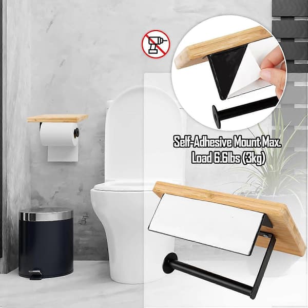 1. WC-paperiteline, WC-paperiteline bambuhyllyllä