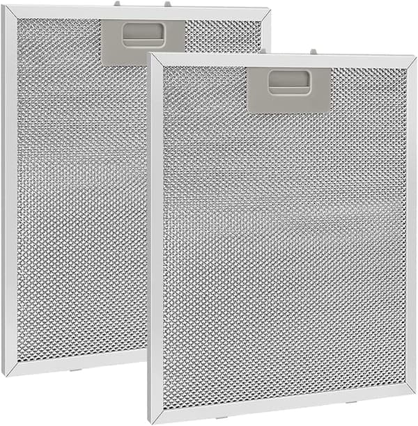 Metallfedtfilter til emhætte 320x260mm, 2 stk, Meshfilter Emhættetilbehør til køkkenventilatorer - Sølv