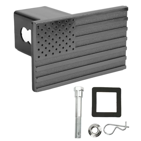 Flaggemblem Universal 5 Tommer Aluminium Stål Tilhengerdeksel Svart