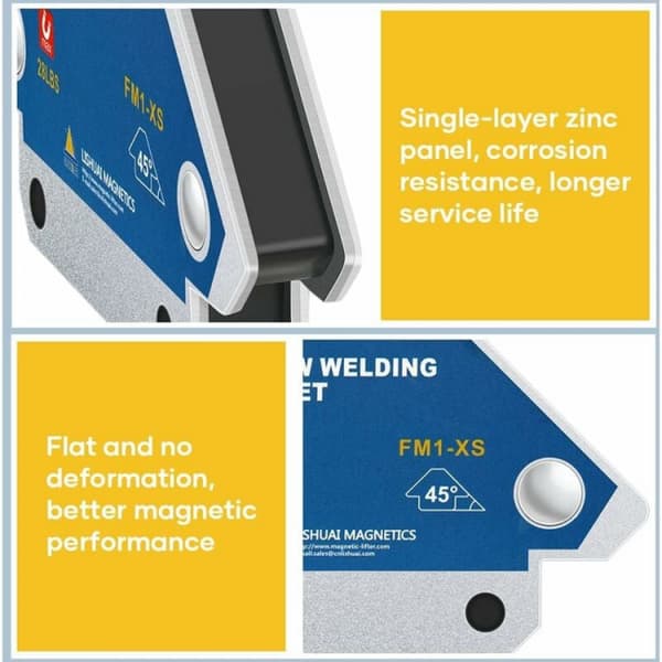 Sveisemagnet, 4 stk sveisemagneter med 12,5 kg holdekraft