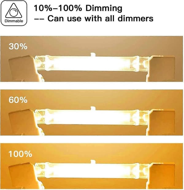 5-pack R7s Halogen Bulb 78mm 80W 230V Dimmable for Floodlights[JUN]