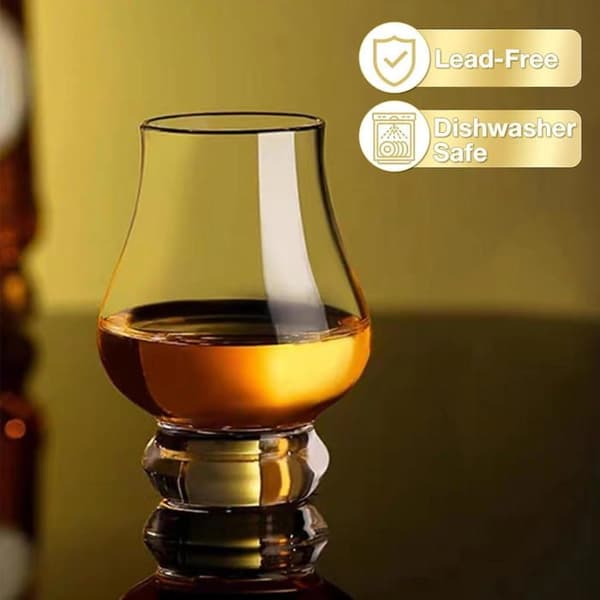 Smagsglas - 4 dele 180 ml håndblæst - Til whisky, cognac og gaver