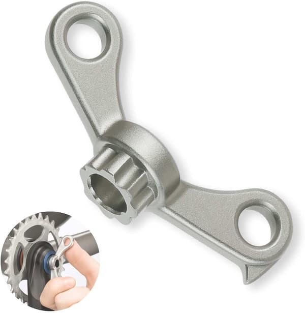 2-in-1 Bicycle Crank Removal Tool for Shimano HollowTech II, Chrome Crank Puller for Removal and Installation