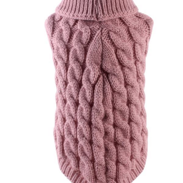Varm vintergenser for små hunder (lys rosa)(M)