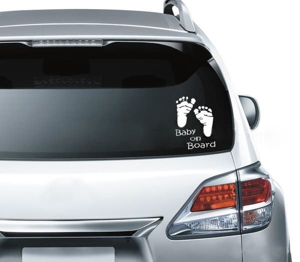 Reflective Car Sticker Footprint Waterproof and Colorfast Vinyl