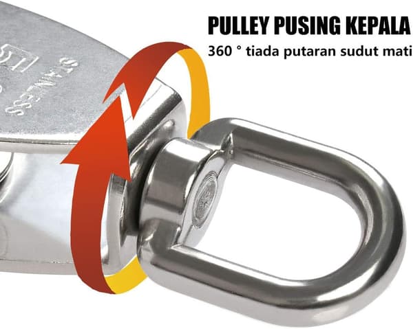M50 304 Rustfrit Stål Enkelt Hjul Drejelig Rulle Bæreevne 400 kg