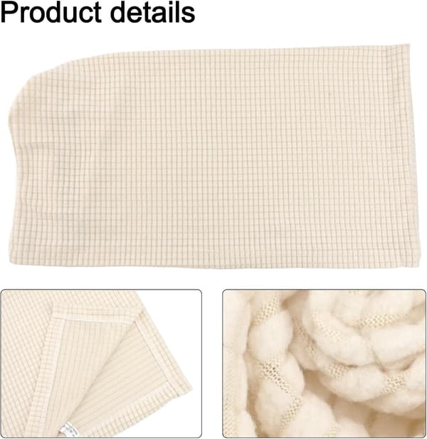 Armlenebeskyttere Sofa laget av tøyelig og maskinvaskbart materiale for å gi varig beskyttelse (hvit) rice white